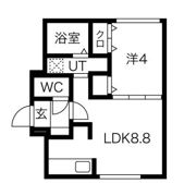 ALPHA厚別南の間取り画像