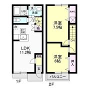 エスポアハイツHIRATA B棟の間取り画像