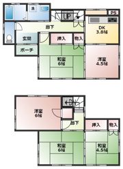 岩出市新田広芝戸建の間取り画像