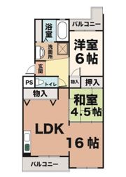 パルシティ伊川谷の間取り画像