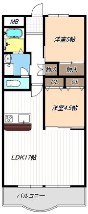 明正雅ハイツの間取り画像