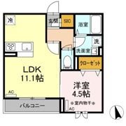 DーROOM卸町 Ⅱの間取り画像