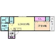 グリッター長田の間取り画像