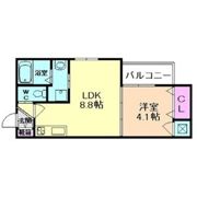 グリッター長田の間取り画像