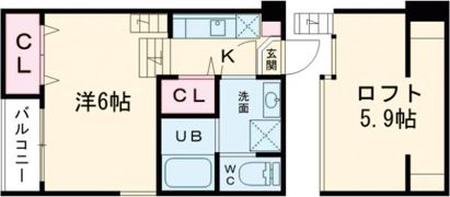 Le Grand Bleu 蛍池の間取り画像