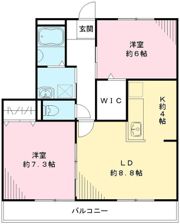 オーク・フルール Bの間取り画像