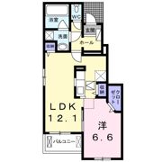 サンロイヤルBの間取り画像