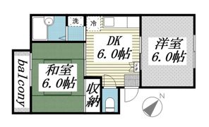 汀ハイツの間取り画像