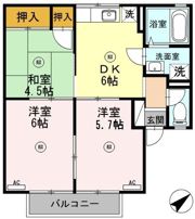 セジュール榎原 Ⅰの間取り画像