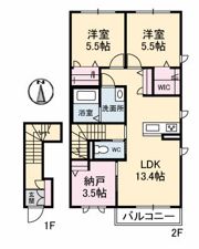 テラスコート船穂 C棟?の間取り画像