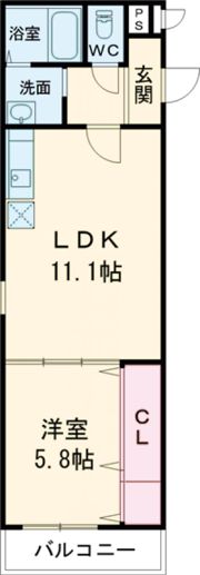フジパレス クレアトゥール正覚寺 Ⅱ番館の間取り画像