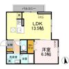 D-room弁天3丁目 Aの間取り画像