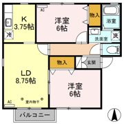 ロイヤルガーデンエリナ A/Bの間取り画像