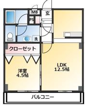 グランビューの間取り画像