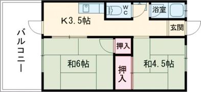 高砂ファミリーマンションの間取り画像