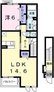 ソレイユ Ⅰ番館の間取り画像