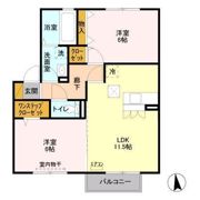 サニーハウス A棟の間取り画像