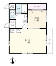 TOMATOハイツ久保田の間取り画像