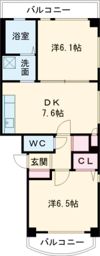 ドリームハイツ南堀越の間取り画像