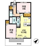ハイツ アムール Aの間取り画像
