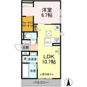 D-ROOM茜部中島 A棟の間取り画像
