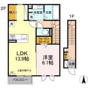 D-ROOM茜部中島 B棟の間取り画像