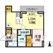 キャトルセゾン 富田橋の間取り画像