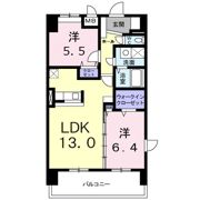 プラティーク六町の間取り画像