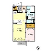 セジュール・希ららの間取り画像