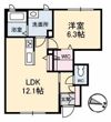 ベルブランシュ笹沖 B棟の間取り画像