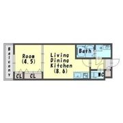 ジーメゾン神戸駒ヶ林の間取り画像