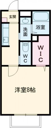 ヴィラージュ大開 B棟の間取り画像