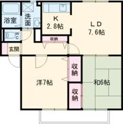 メゾンニュー池島 Aの間取り画像
