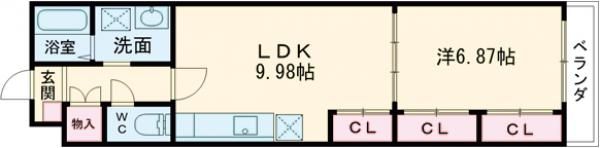 キャトルセゾン嵐山の間取り画像
