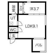 BELLE ROSE大江 WEST(A棟)の間取り画像