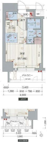 プレサンスNAGOYA桜通ビッグビートの間取り画像