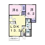 フローラ細木Ⅰの間取り画像