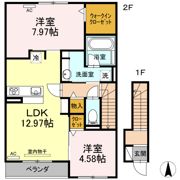 サニープレイス十一屋 D棟の間取り画像