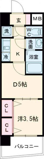 セレニテ神戸ミラクノールの間取り画像