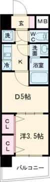 セレニテ神戸ミラクノールの間取り画像