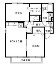 セーラム仙波 Aの間取り画像