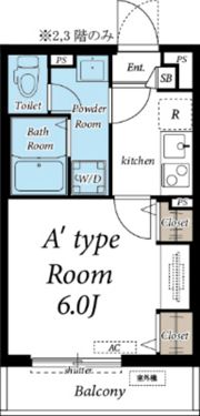 ヴィラ西船橋の間取り画像