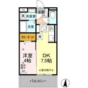 リヴェール中御所 Cの間取り画像