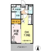 リヴェール中御所 Cの間取り画像