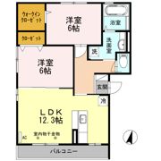 プランドール朝倉東町の間取り画像