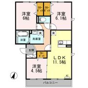 グランレーヴ Cの間取り画像