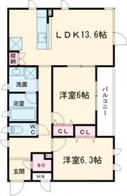 ソレーユ代官町の間取り画像