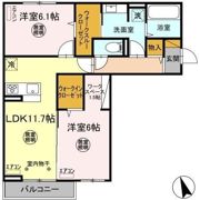 サクシード高浜 Aの間取り画像