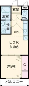 フローラ河内長野の間取り画像