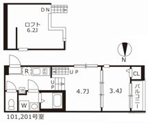 ハーモニーテラス二番Ⅳの間取り画像